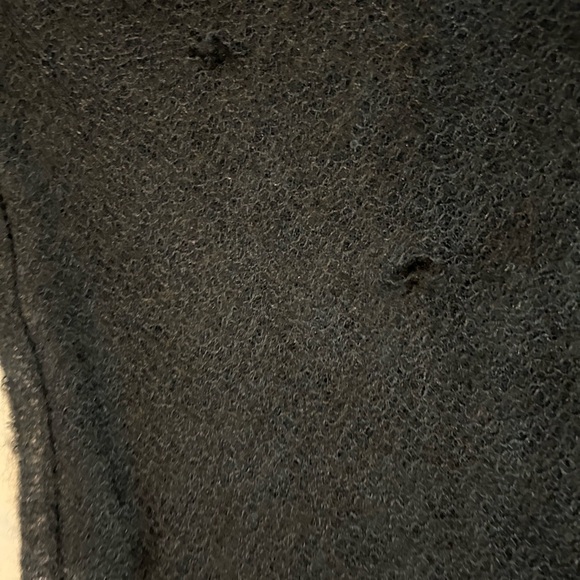 Vintage FRANCESCA CARETTI Mohair Blend Sheath Maxi Dress Wool Loose Knit Black 2 - Picture 8 of 11